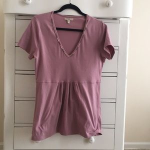 Burberry V-Neck Empire Waist T-Shirt